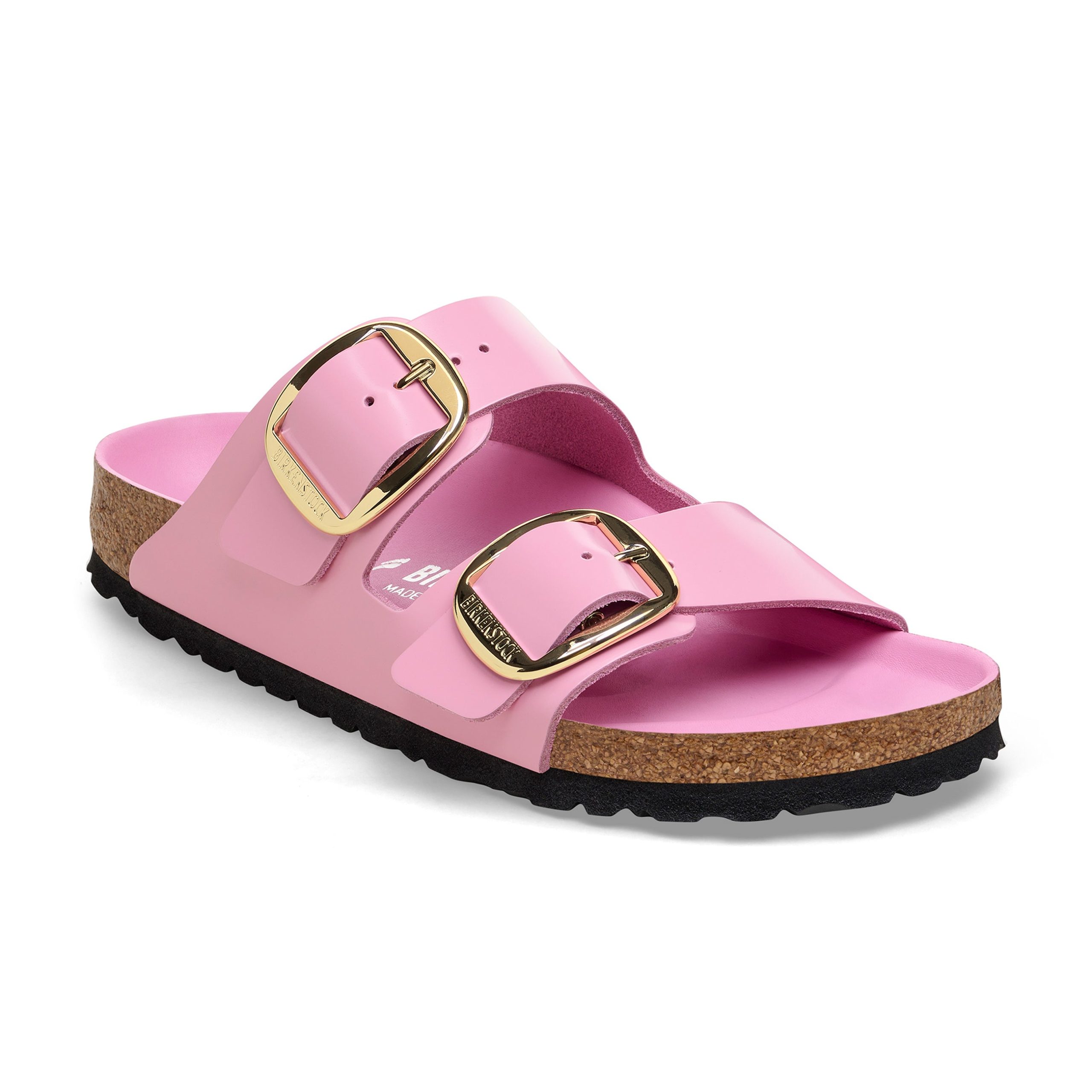 Arizona Big Buckle High Shine Fondant Pink Natural Leather Patent