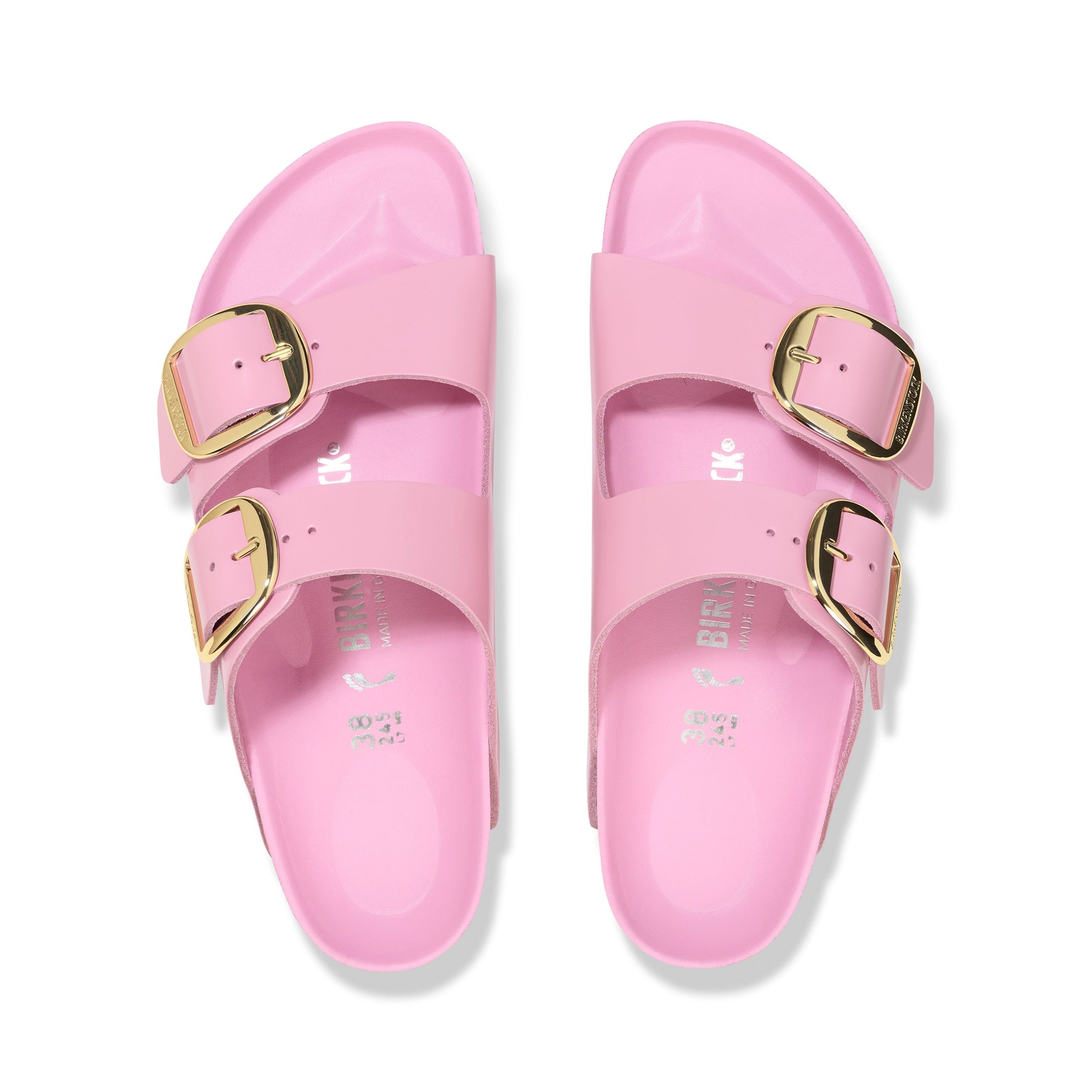 Arizona Big Buckle High Shine Fondant Pink Natural Leather Patent - Image 3