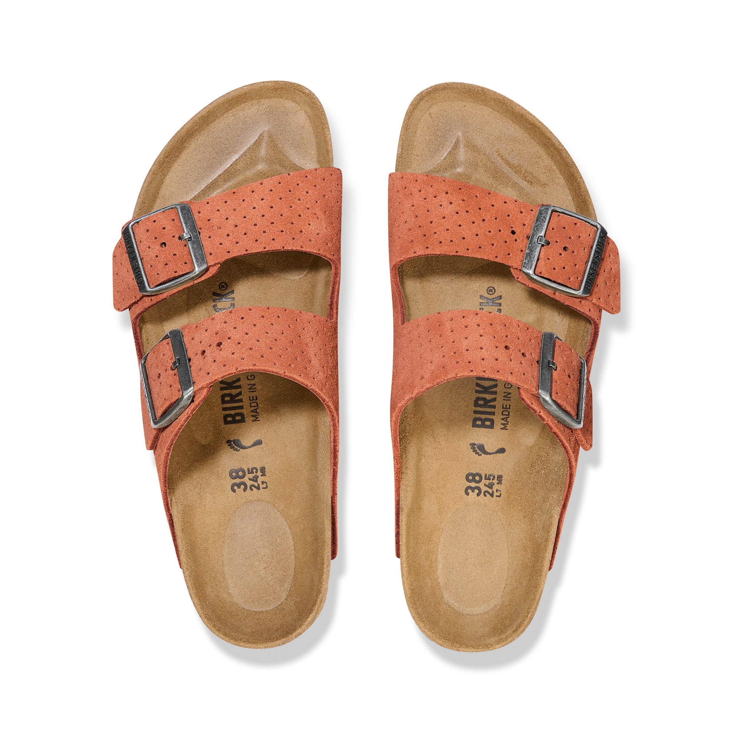 Arizona Burnt Orange Embossed Suede Leather - Image 3