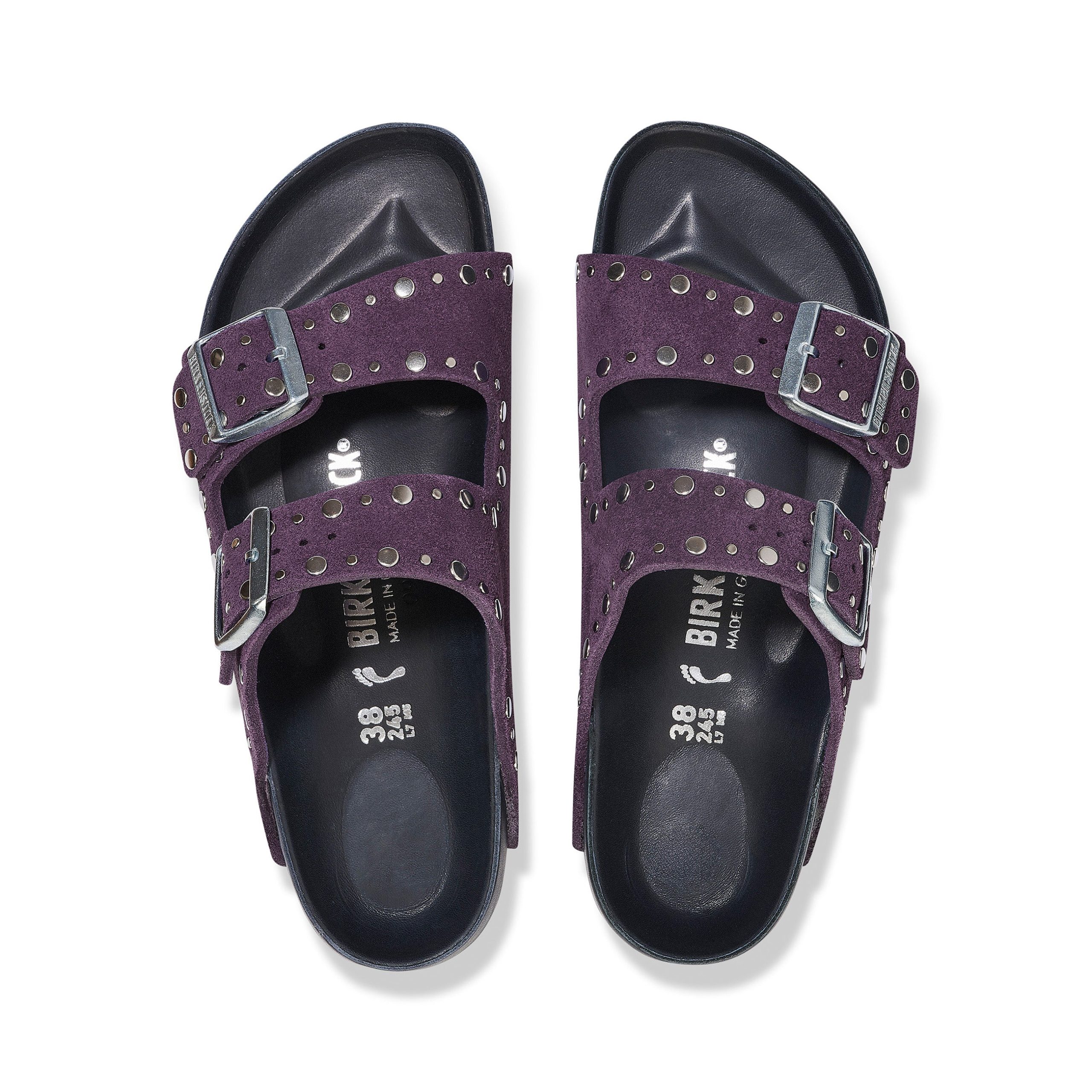 Arizona Exquisite Rivets Acai Suede Leather - Image 3