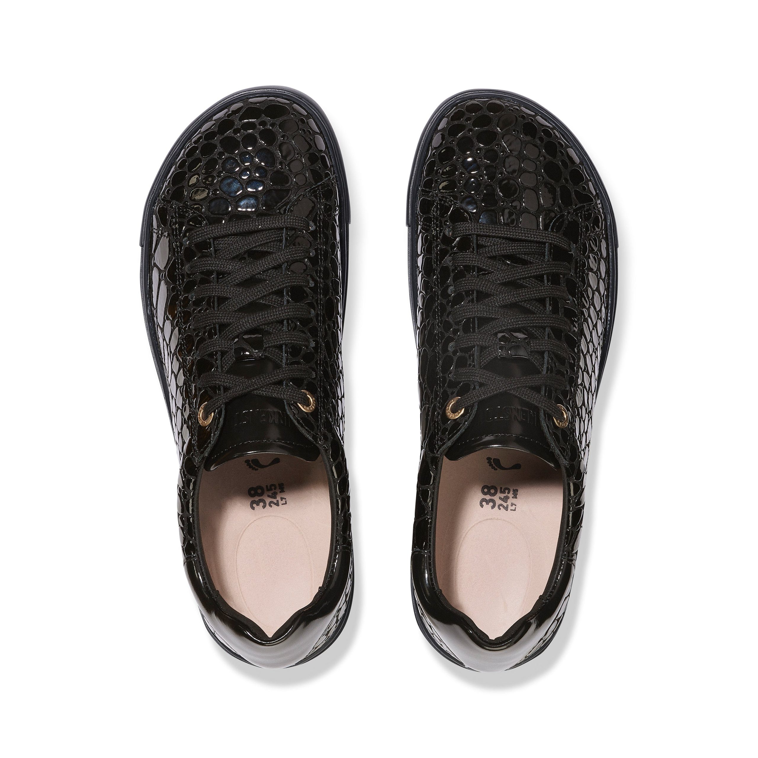 Bend Low Shiny Croc Black Embossed Patent Leather - Image 3