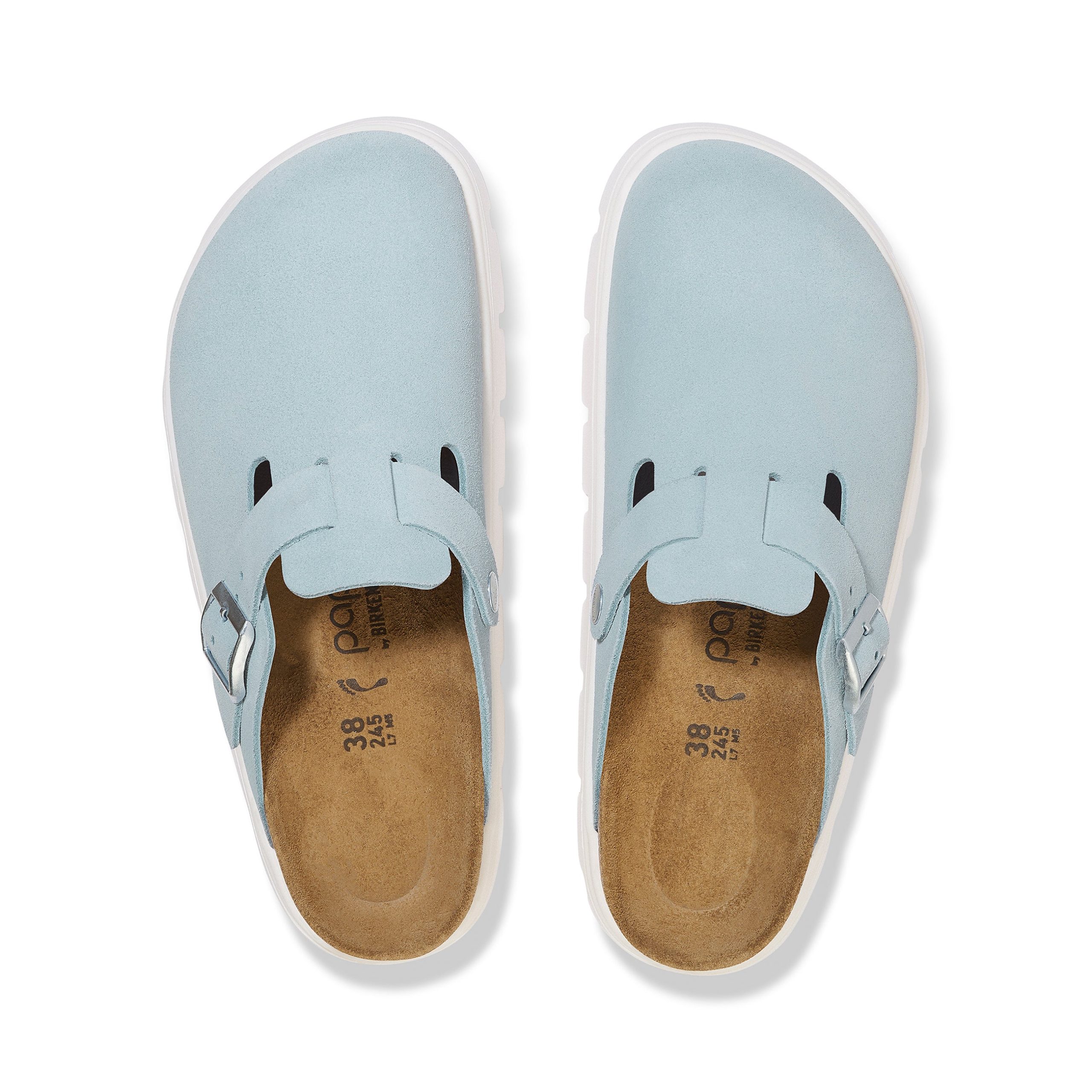 Boston Chunky Baby Blue Suede Leather - Image 3