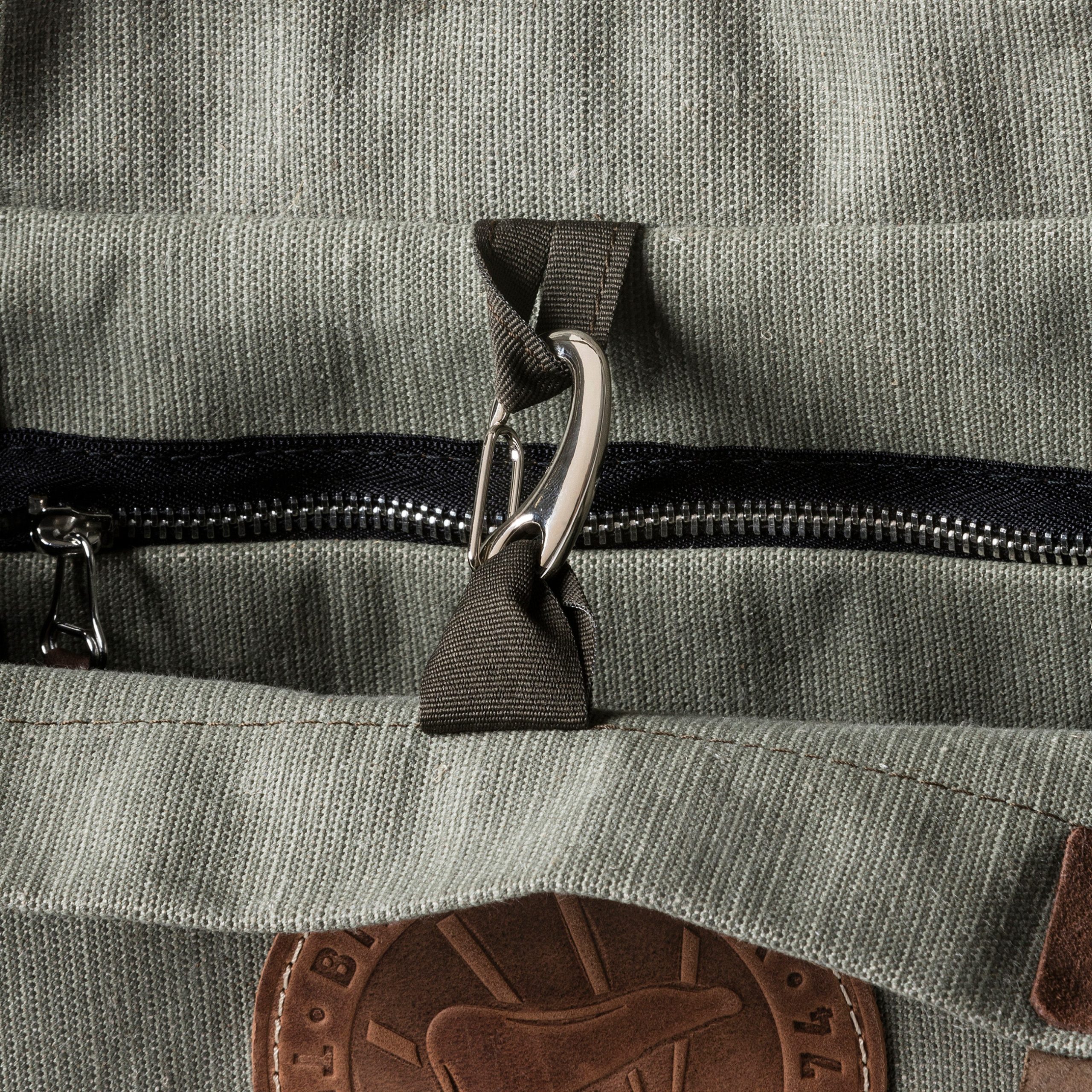 Cologne Bag Large Olive Green Canvas - Image 5