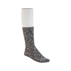 Cotton Slub Socks Black Grey