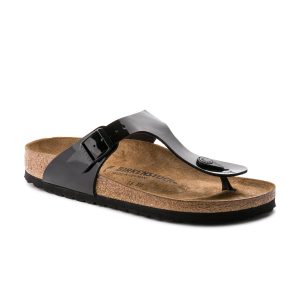 Gizeh Black Patent Birko-Flor