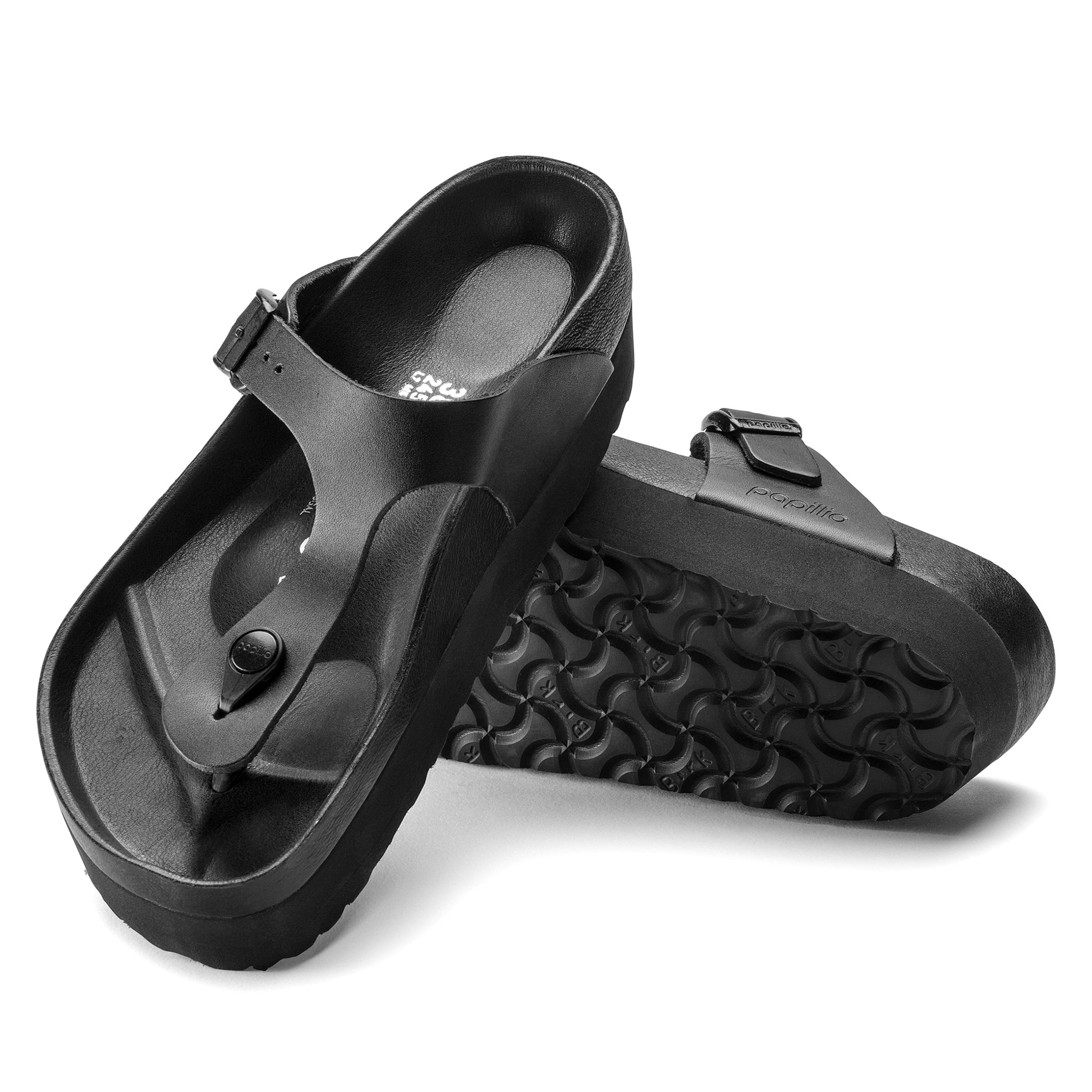 Gizeh Exquisite Platform Black Natural Leather - Image 4