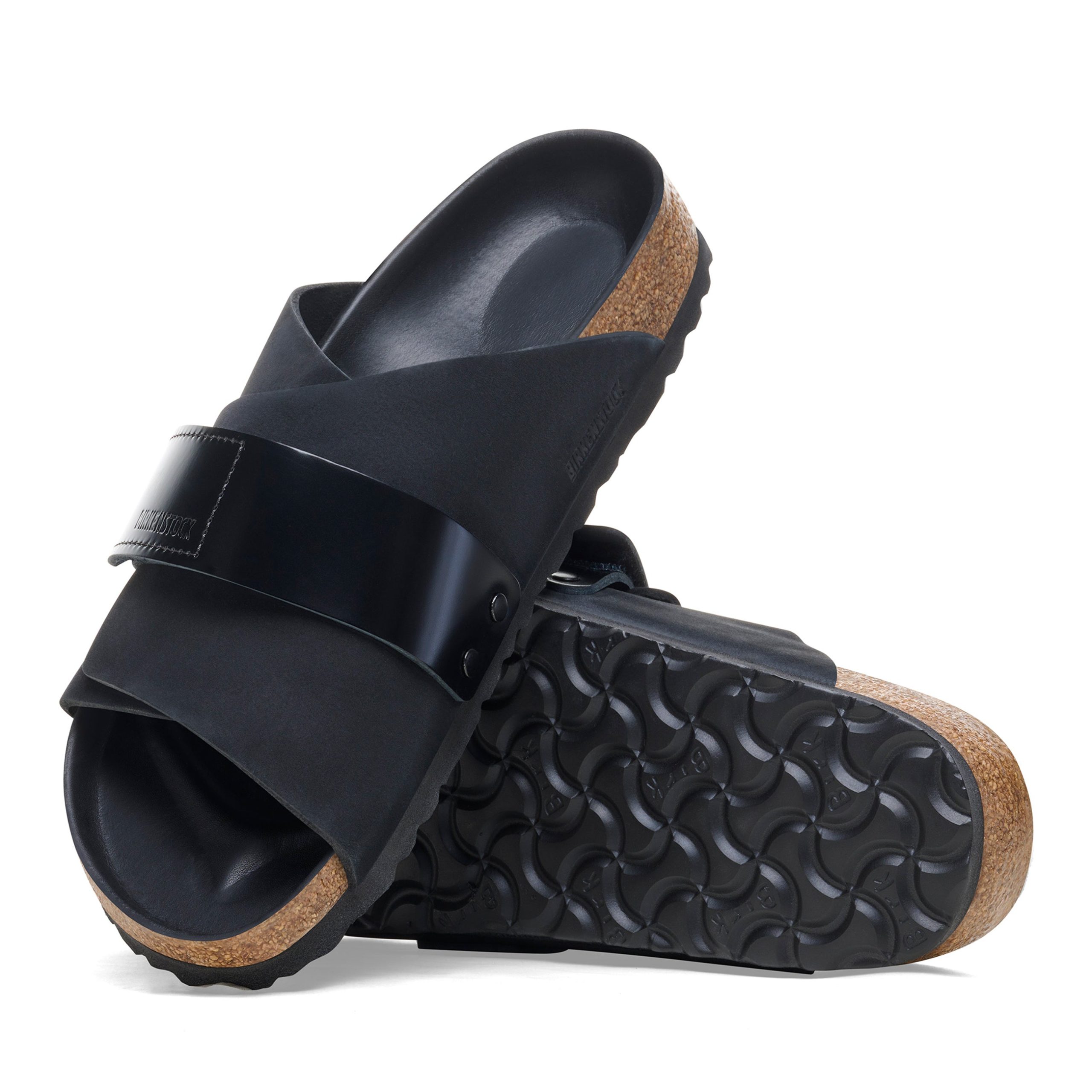 Kyoto High Shine Black Nubuck Leather - Image 4