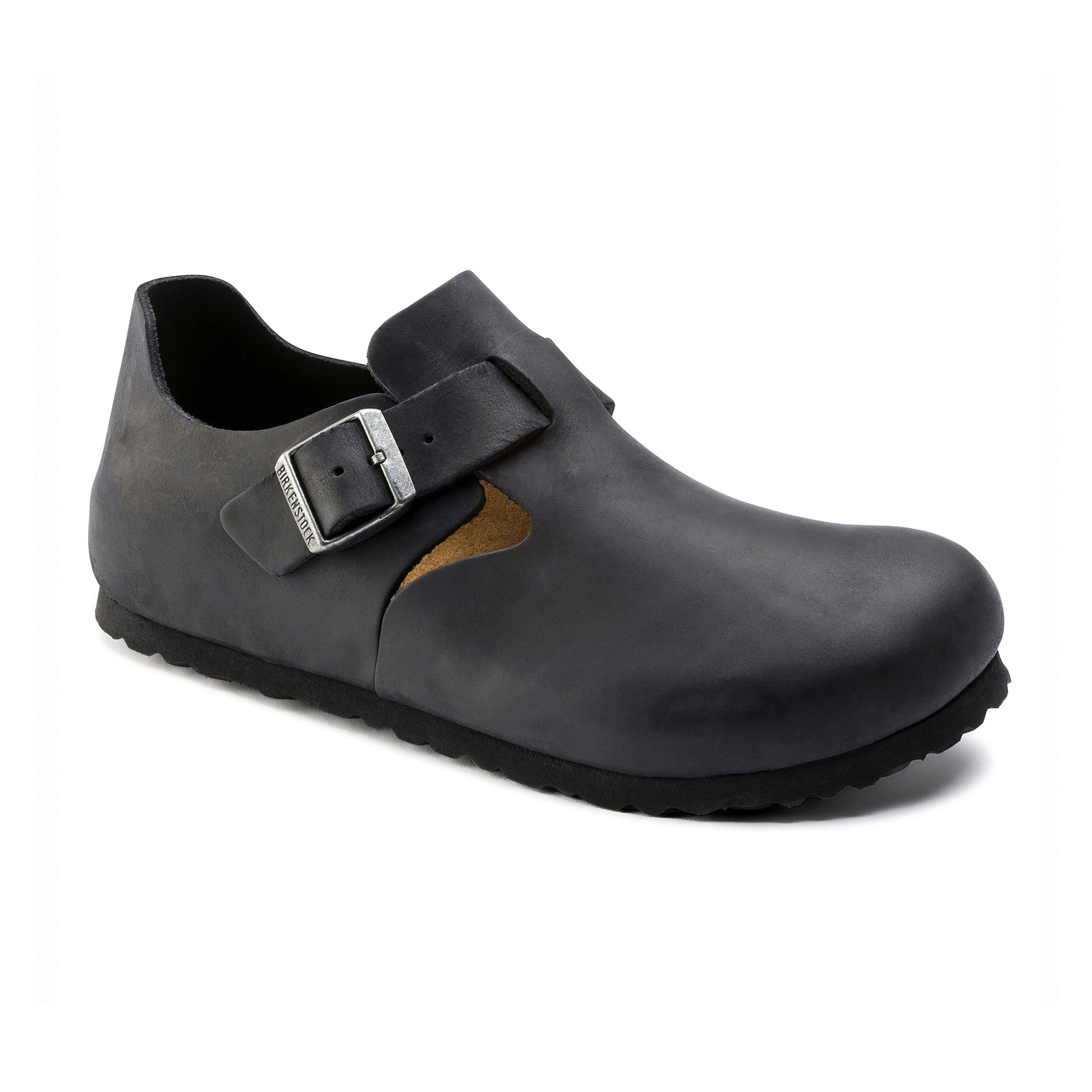 London Black Oiled Leather