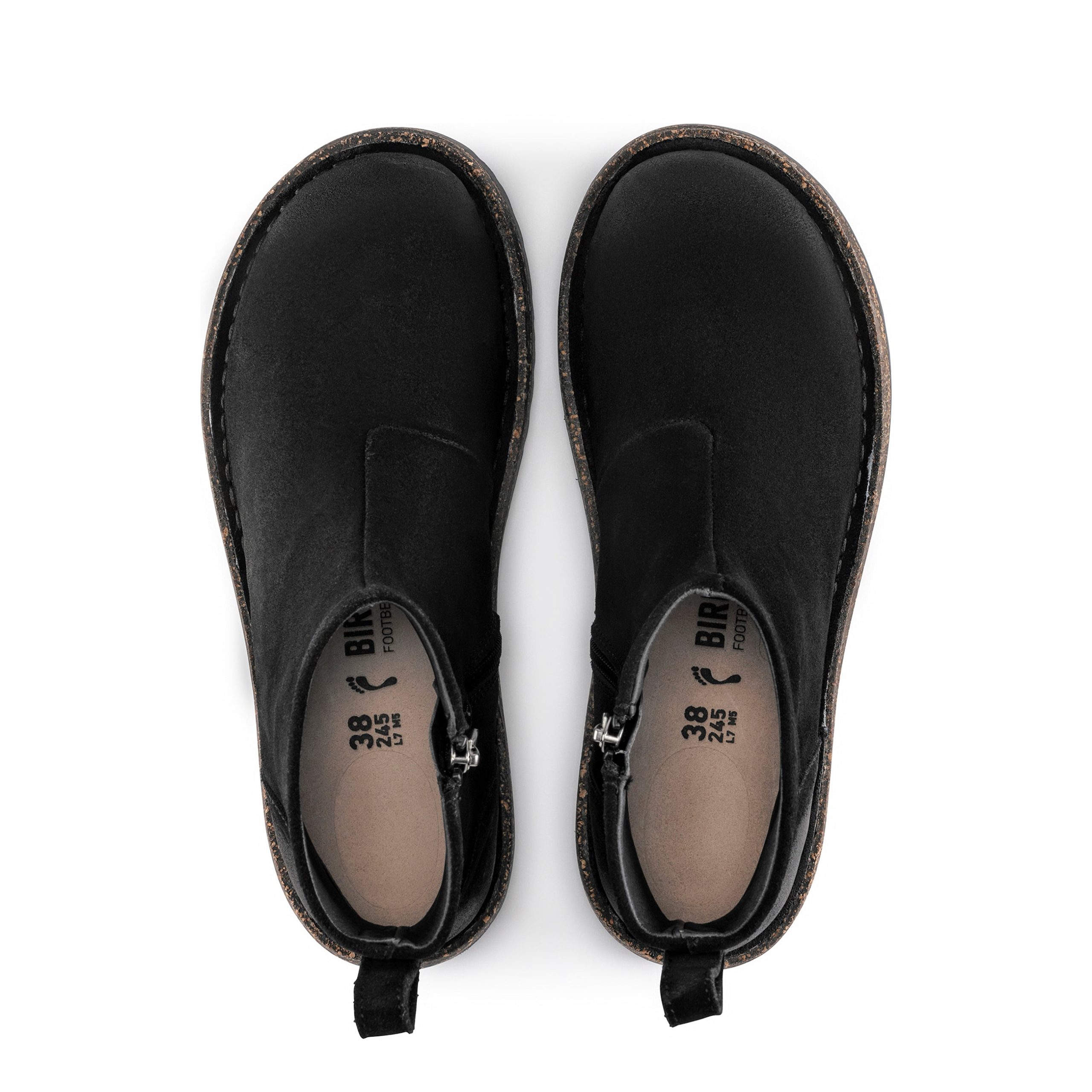 Melrose Black Waxy Suede Leather - Image 3